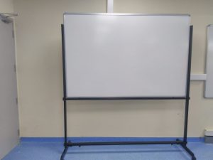white board with wheel stand